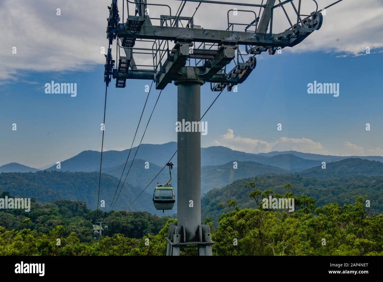 Skyrail Rainforest Cableway looking over Wet Tropics World Heritage Area Rainforest Stock Photo