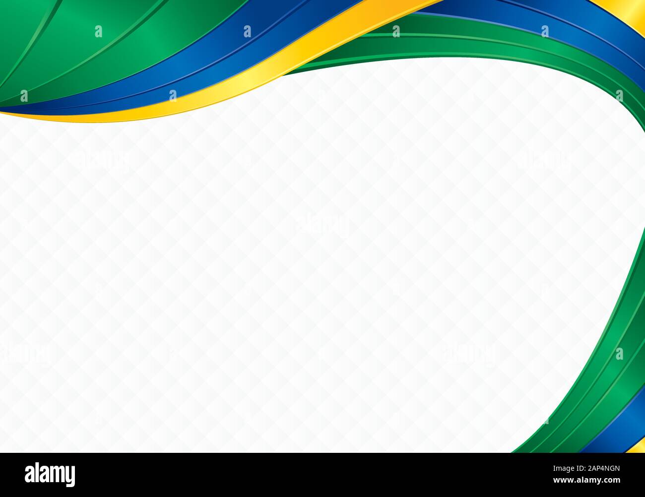 Abstract background with wave shapes with the green, blue, yellow