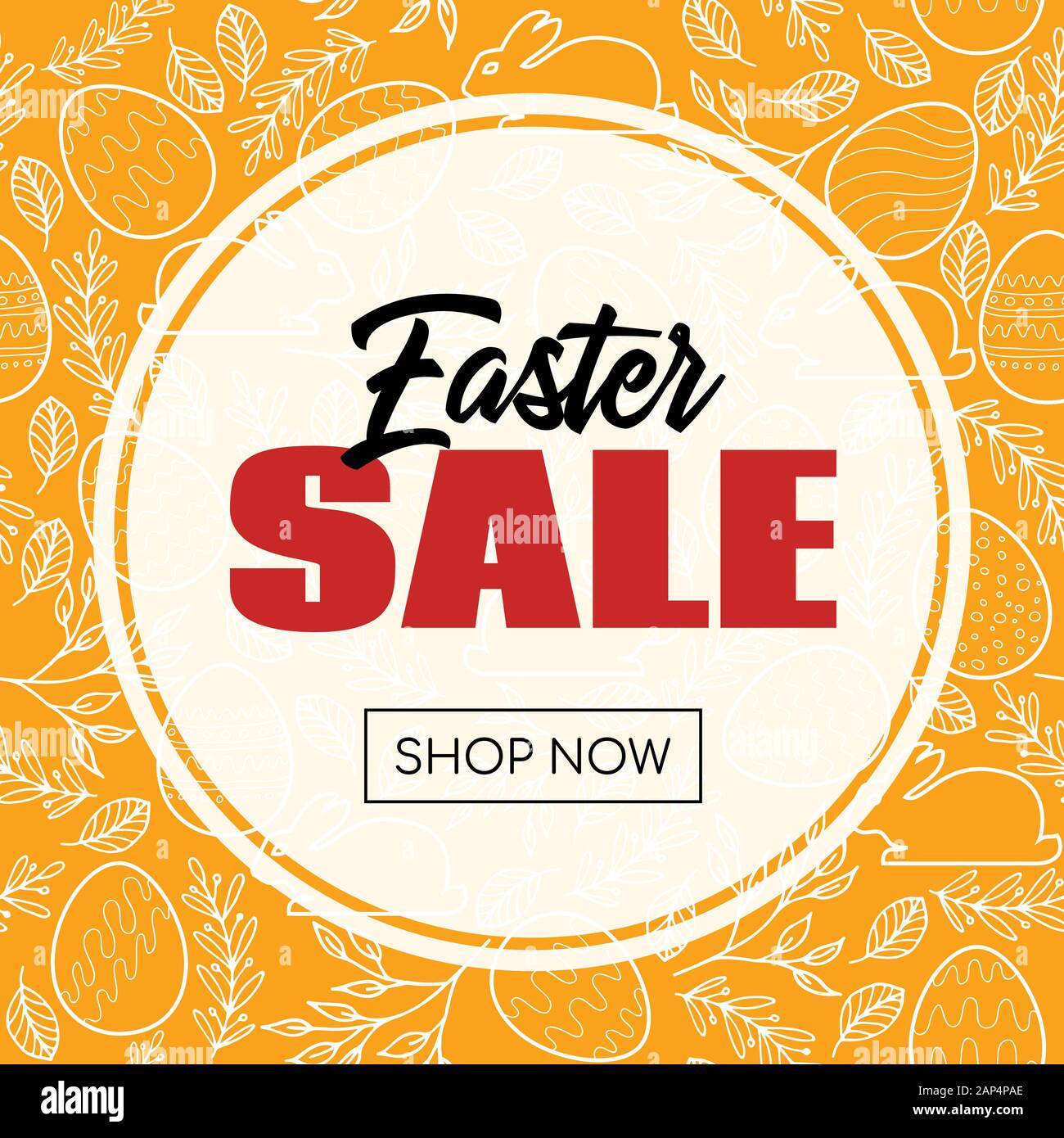 Easter sale vector banner for online store Stock Vector