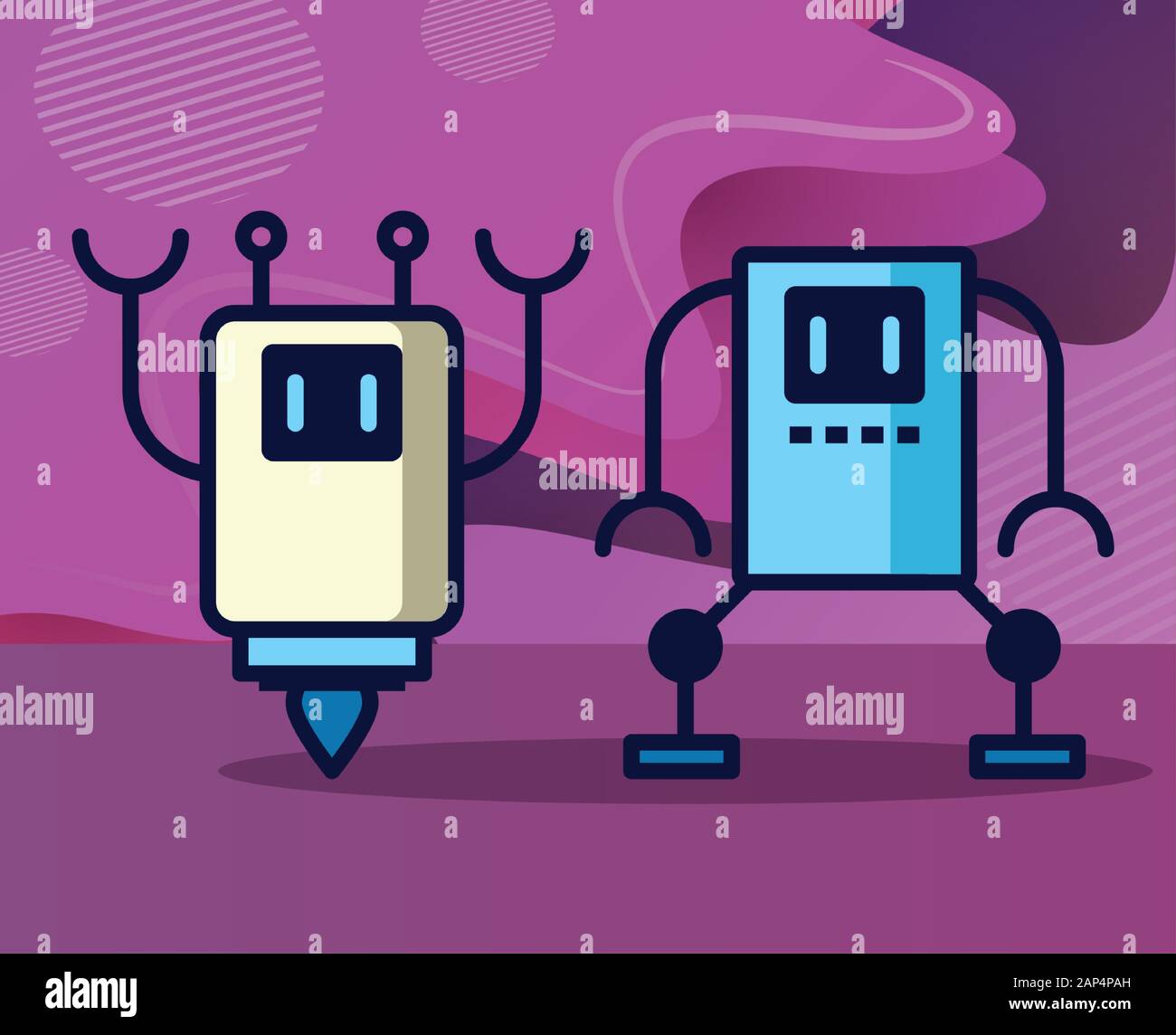 couple of robots technology icons Stock Vector Image & Art - Alamy