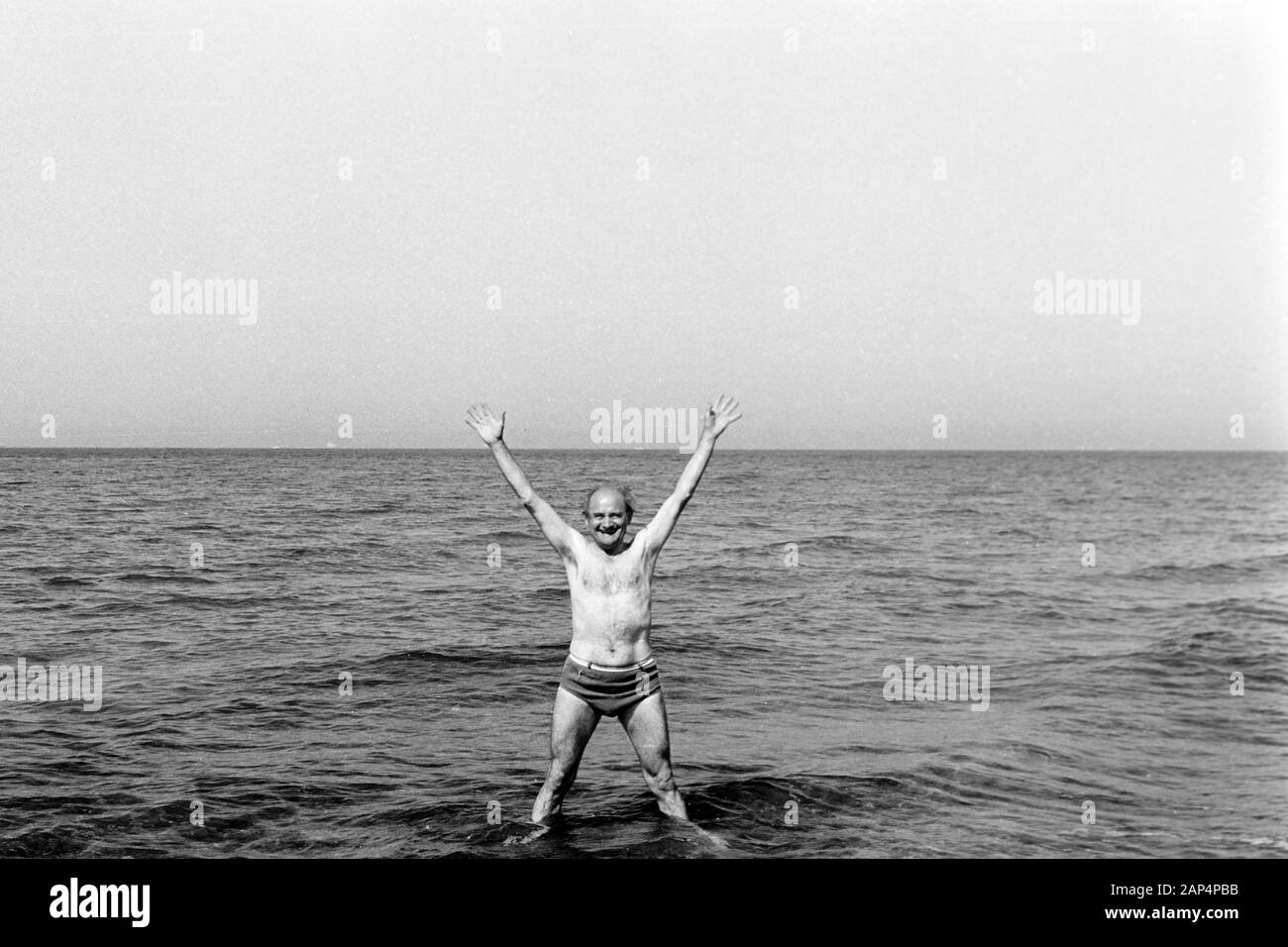 Bathers baltic sea beach Black and White Stock Photos & Images - Alamy