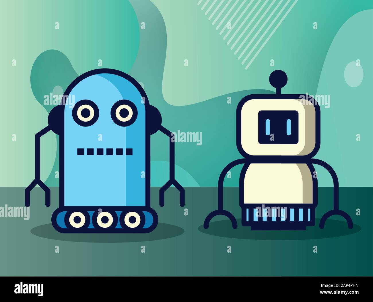 couple of robots technology icons Stock Vector Image & Art - Alamy
