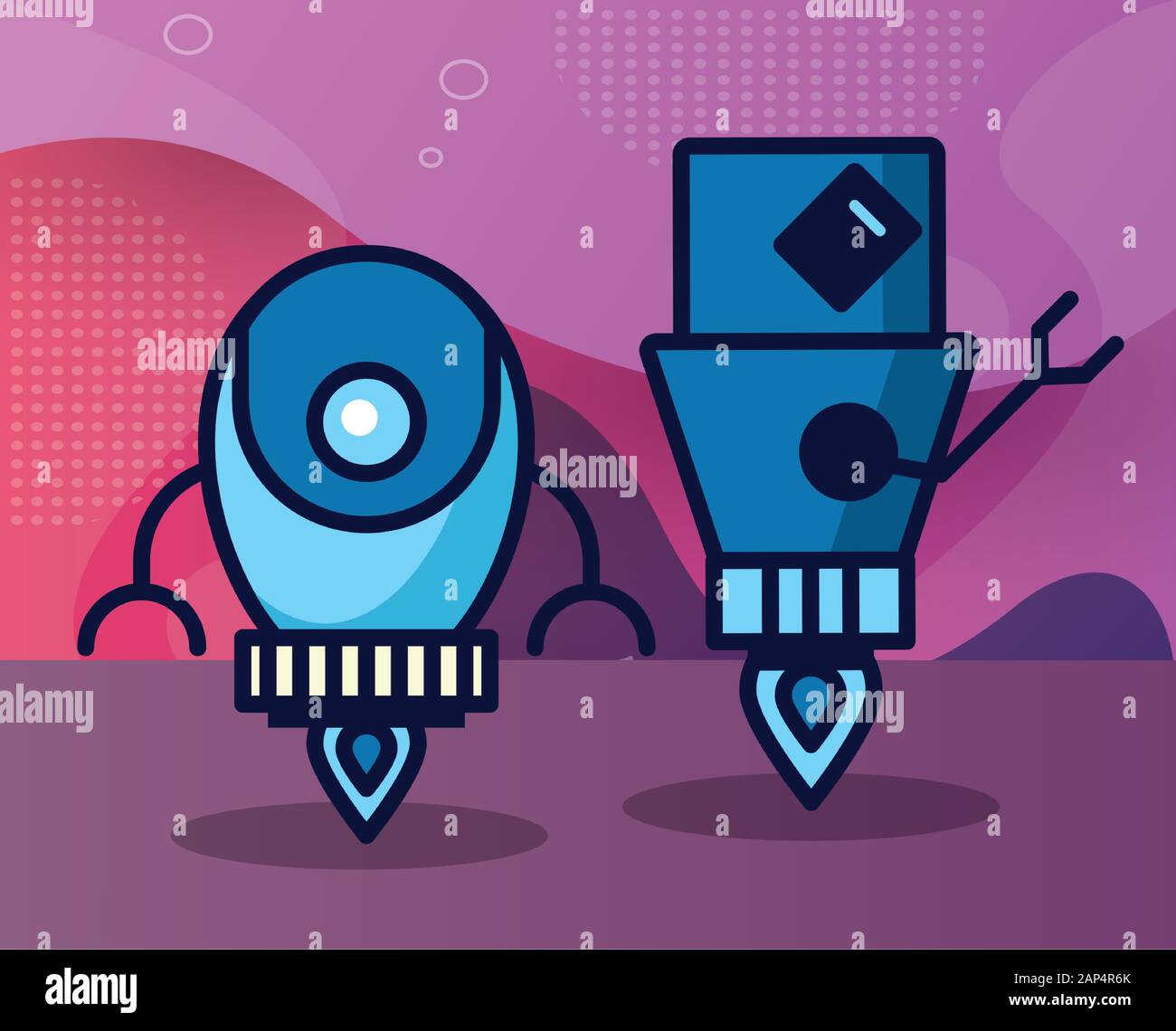 couple of robots technology icons Stock Vector Image & Art - Alamy