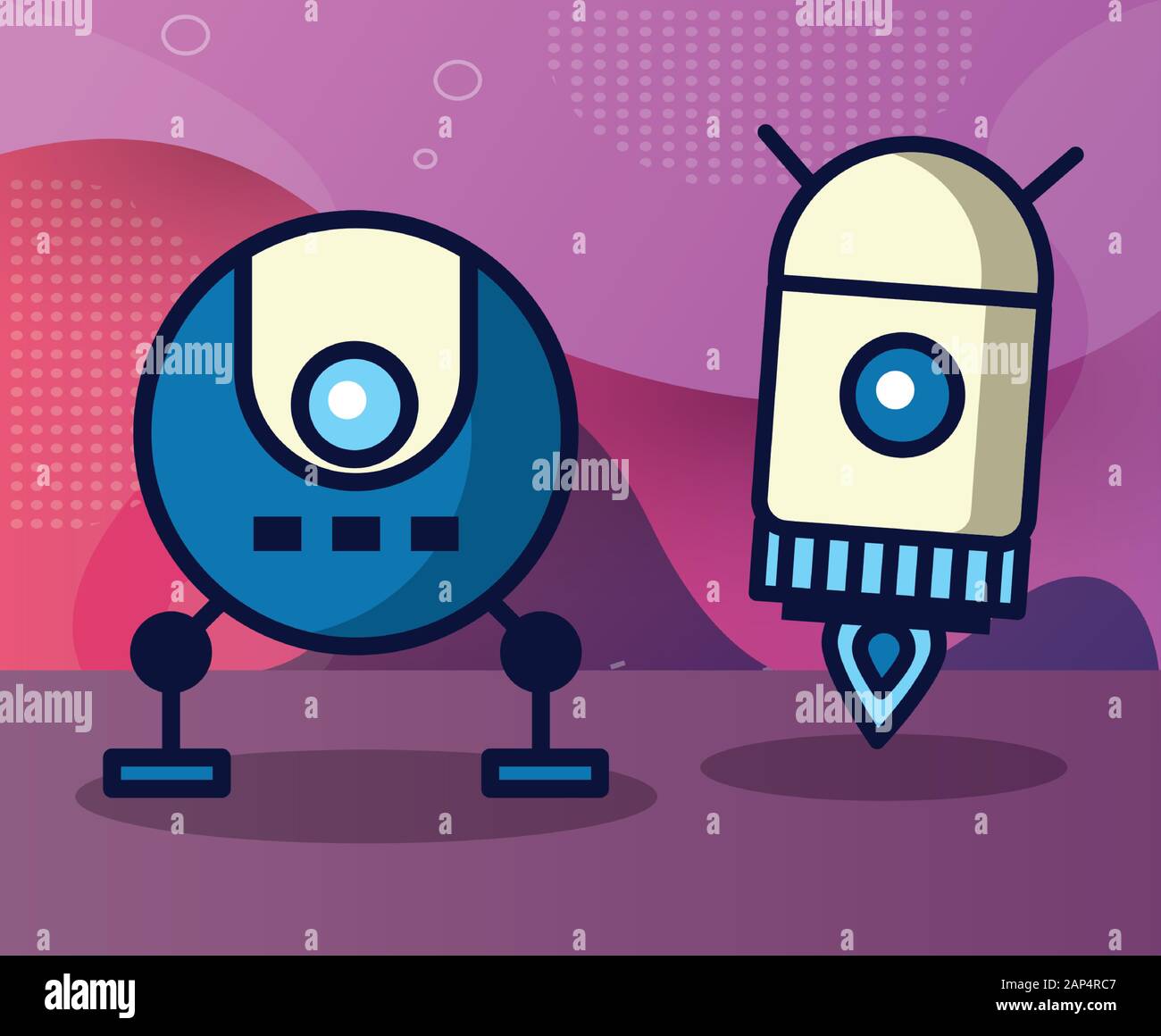 couple of robots technology icons Stock Vector Image & Art - Alamy