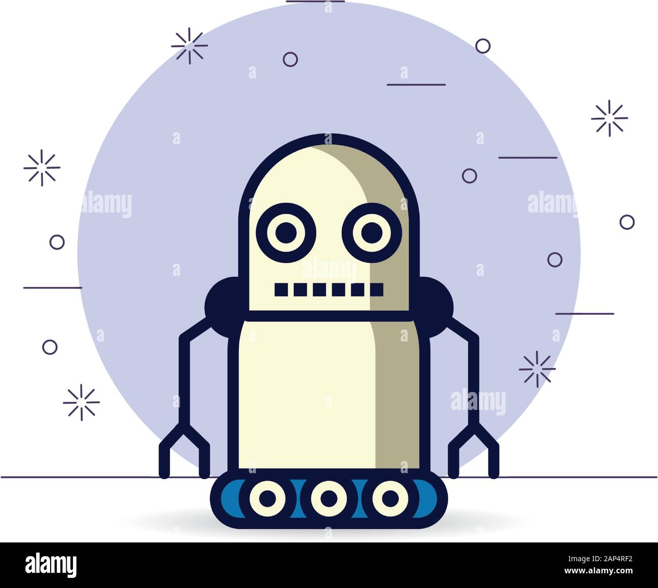 robot with wheel technology icon Stock Vector Image & Art - Alamy