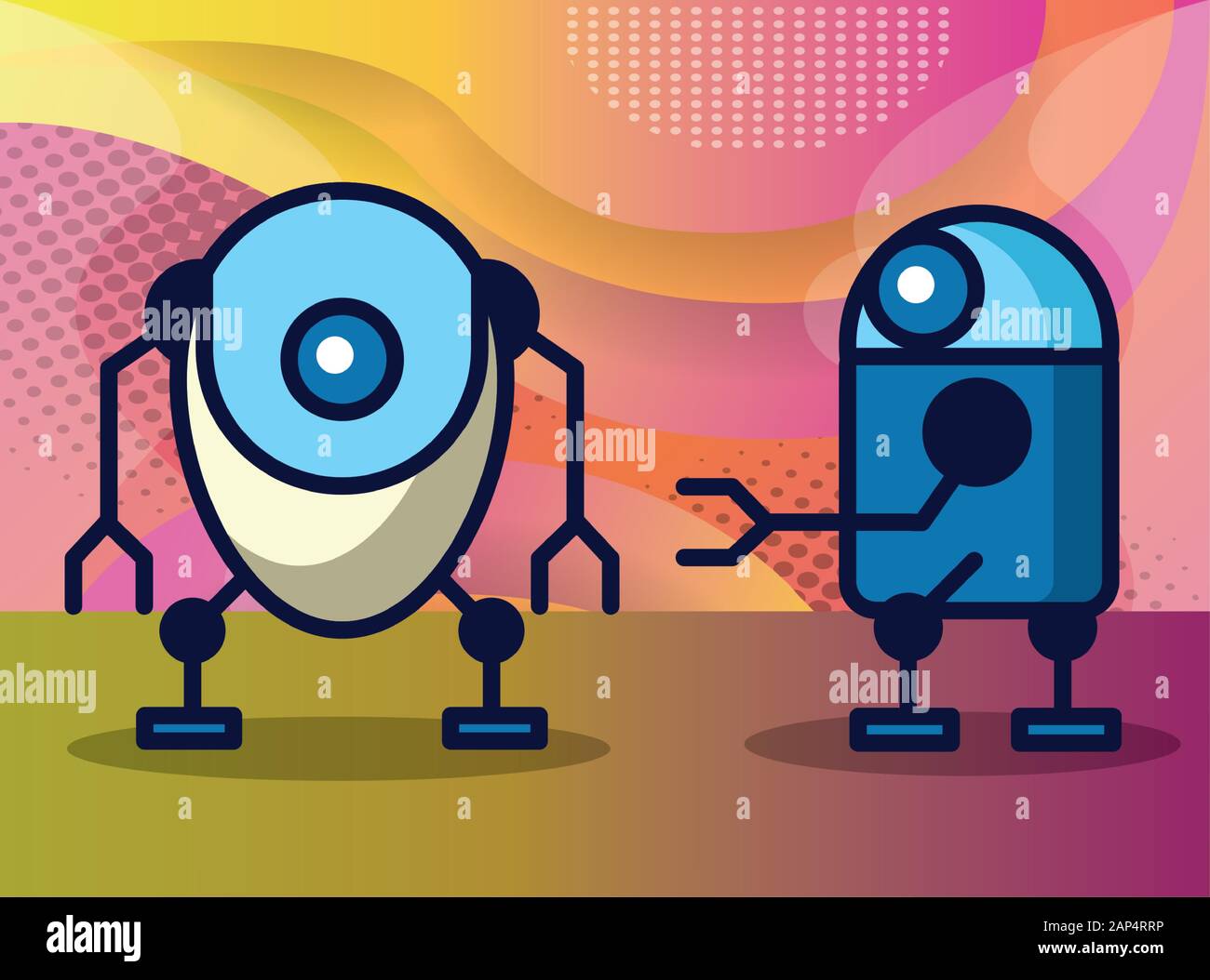 couple of robots technology icons Stock Vector Image & Art - Alamy