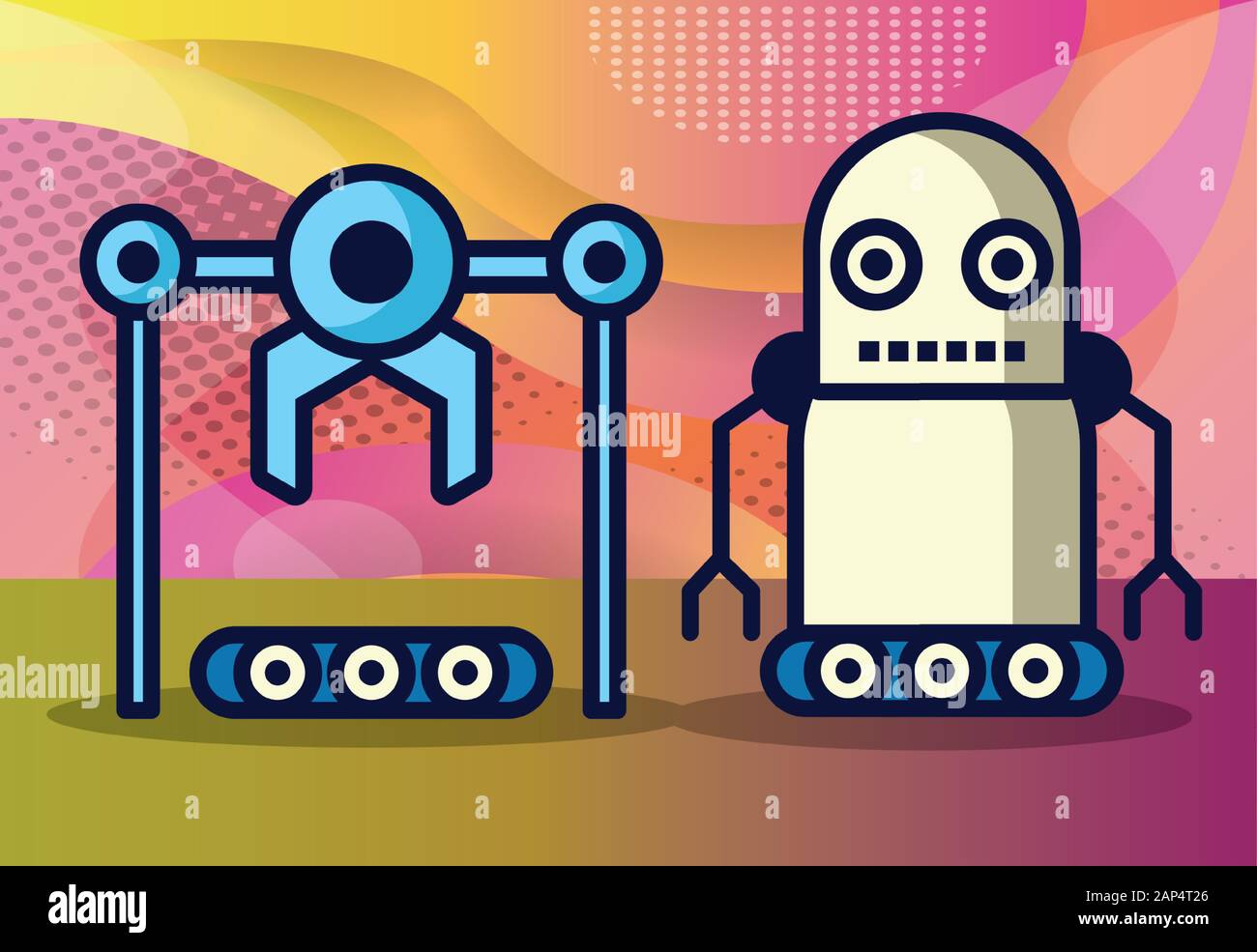 couple of robots technology icons Stock Vector Image & Art - Alamy