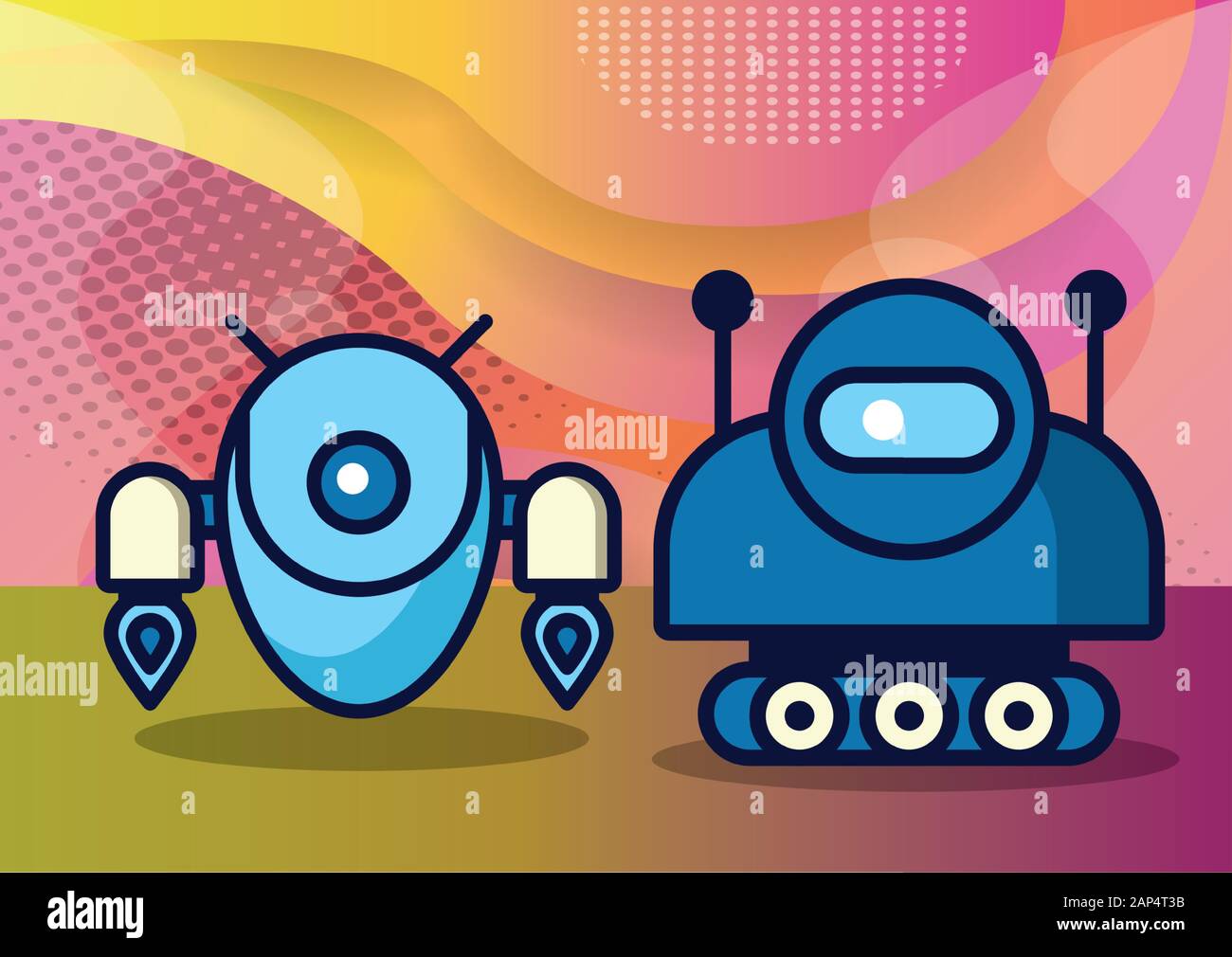 couple of robots technology icons Stock Vector Image & Art - Alamy