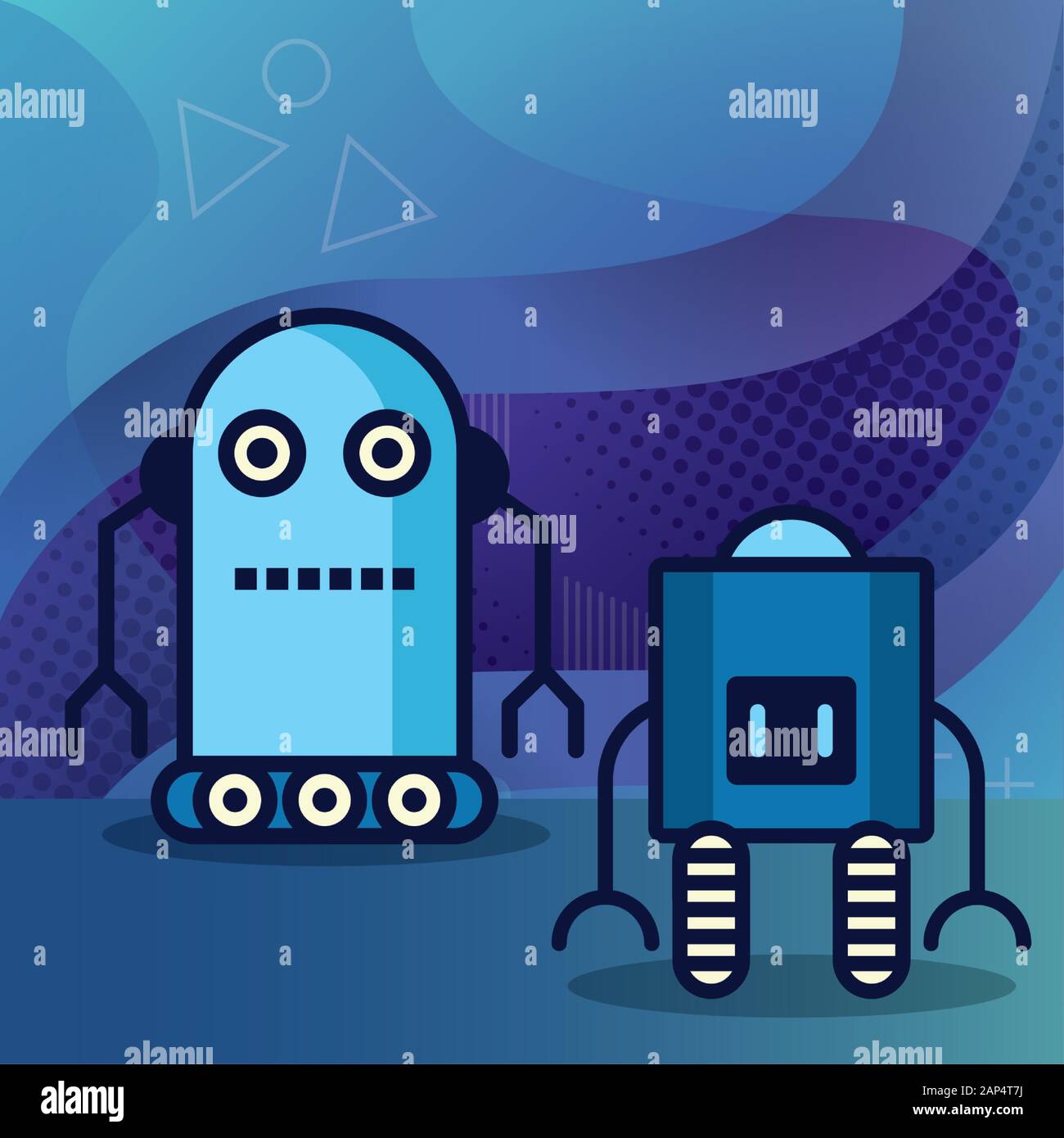 couple of robots technology icons Stock Vector Image & Art - Alamy