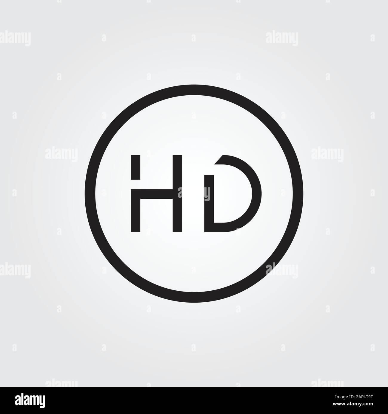 letter HD Logo Design Vector Template. Initial Linked Letter HD Vector Illustration Stock Vector