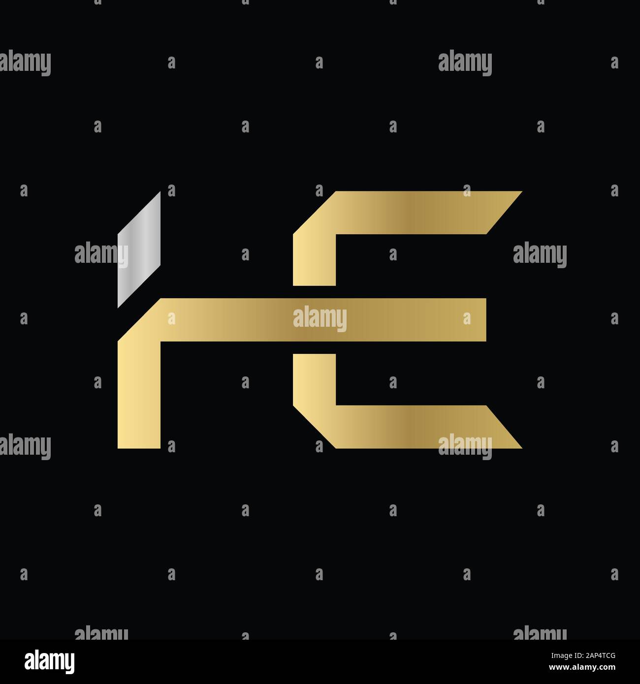 letter HE Logo Design Vector Template. Initial Linked Letter HE Vector ...