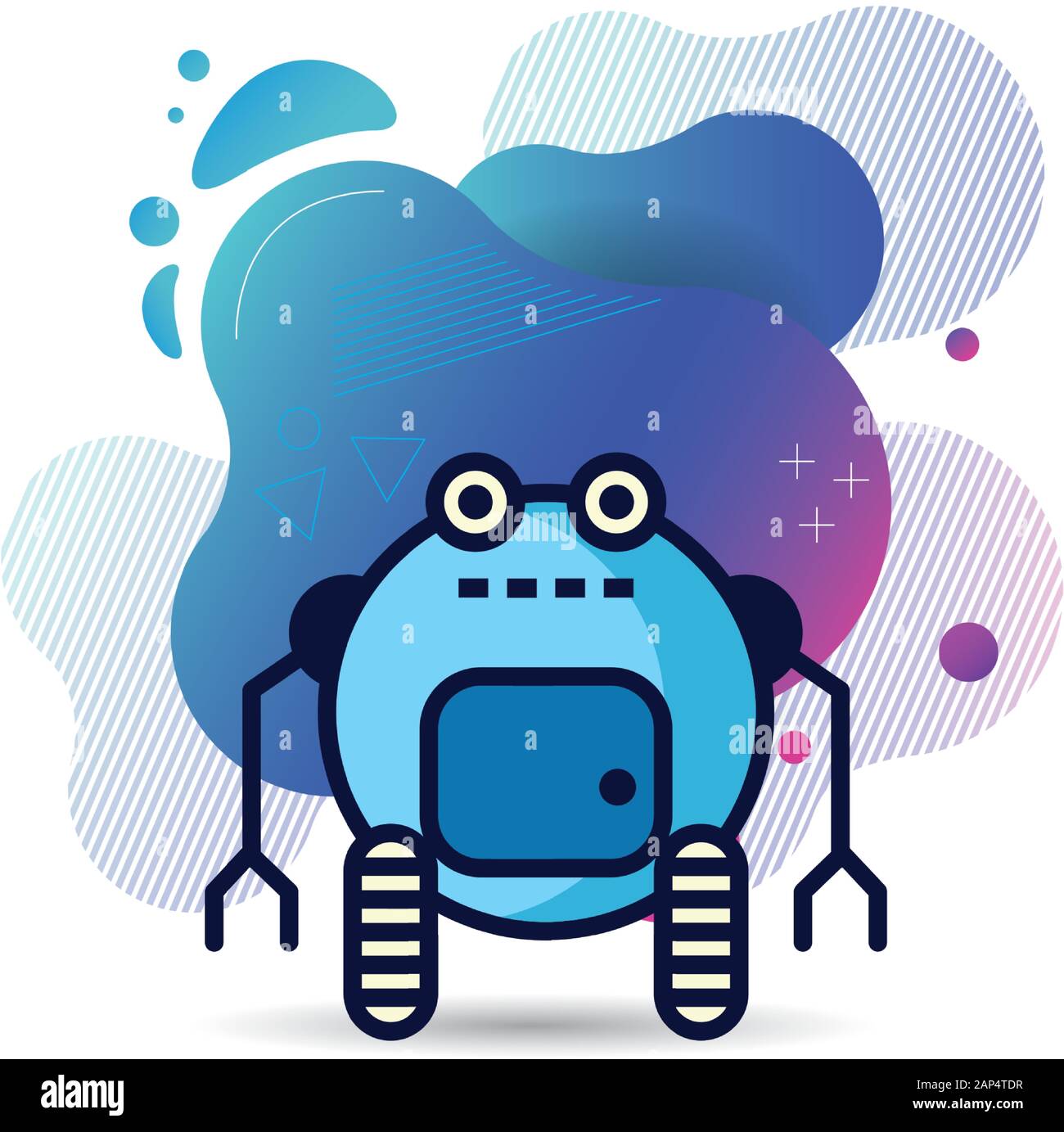 robot with wheel technology icon Stock Vector Image & Art - Alamy