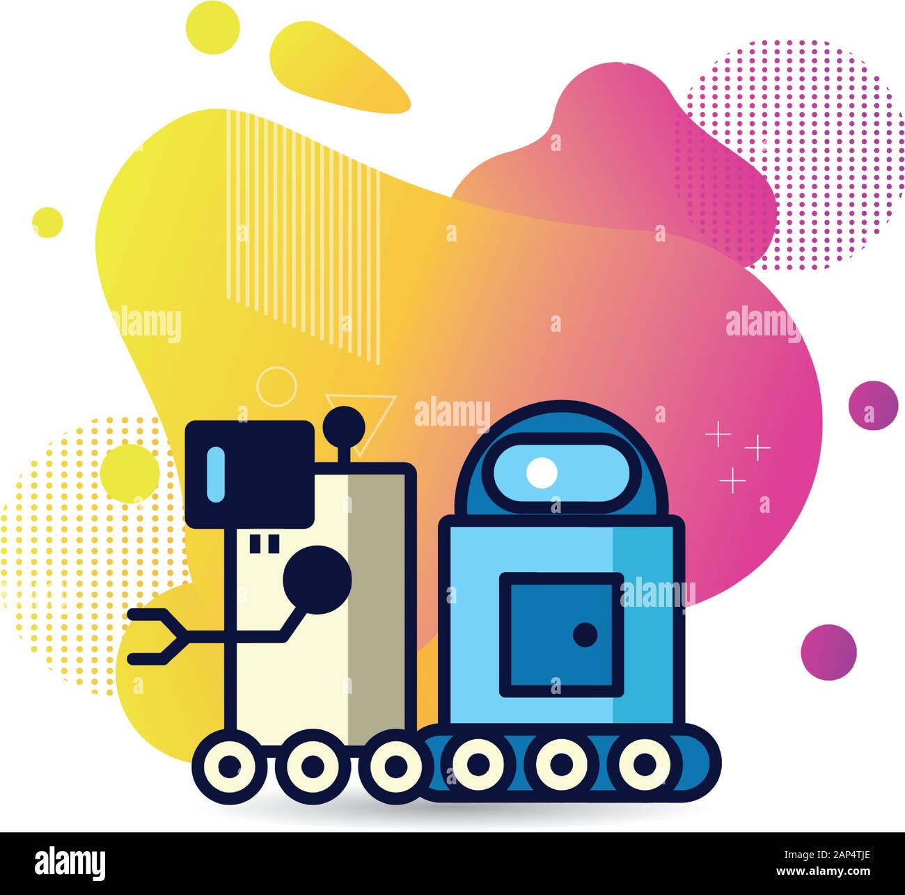 couple of robots technology icons Stock Vector Image & Art - Alamy