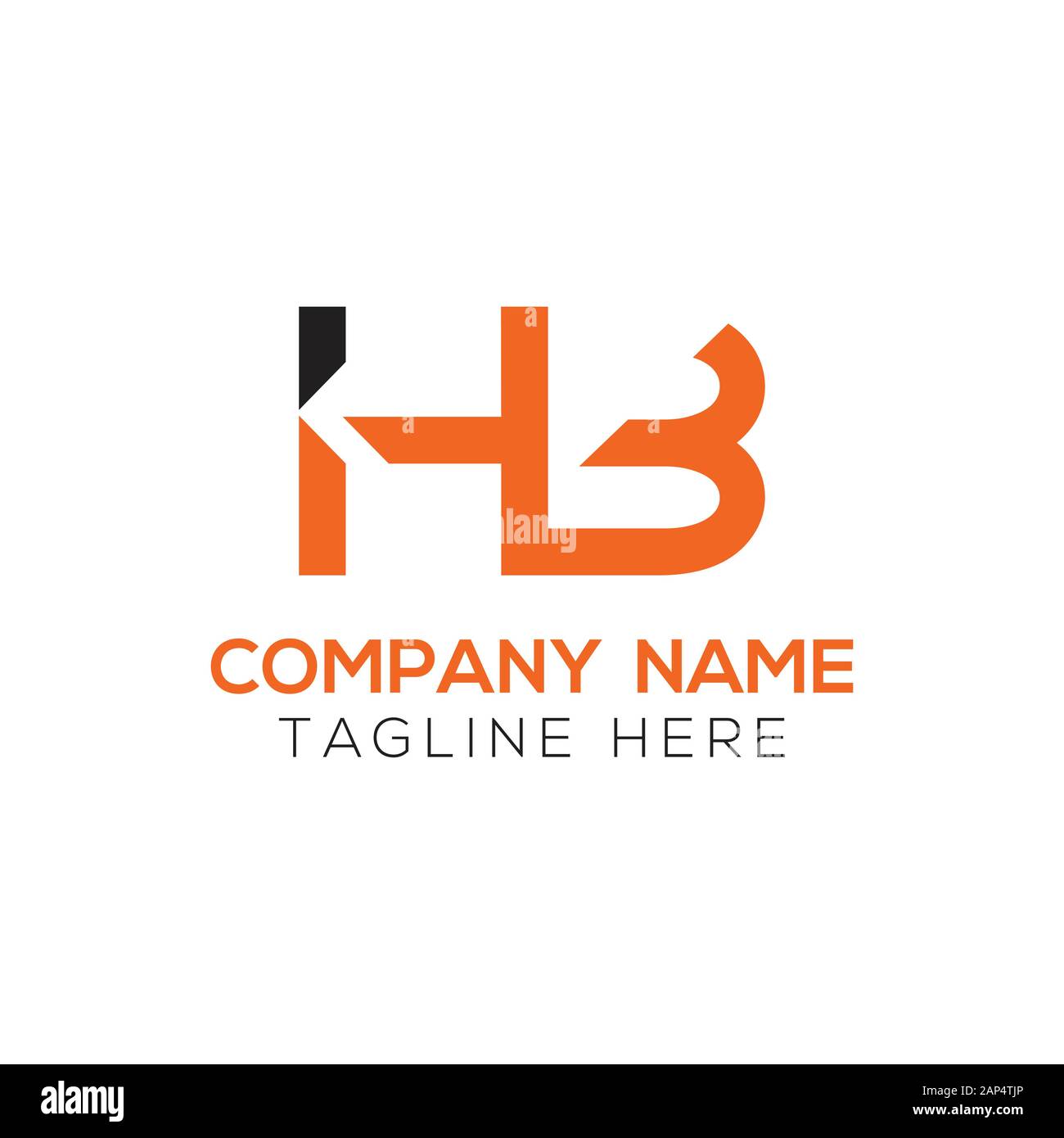 letter HB Logo Design Vector Template. Initial Linked Letter HB Vector ...