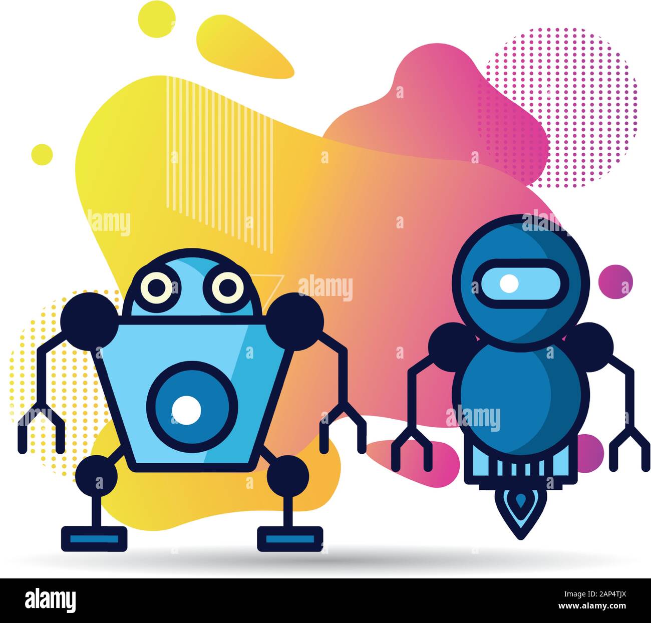 couple of robots technology icons Stock Vector Image & Art - Alamy