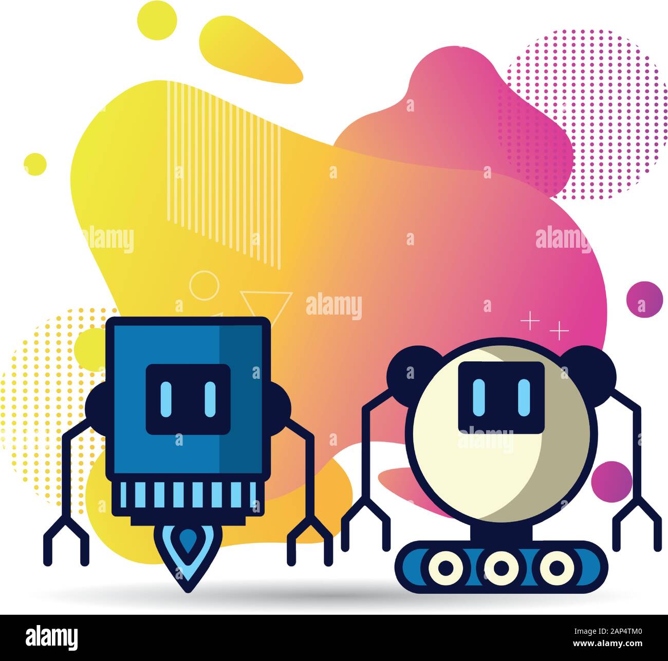 couple of robots technology icons Stock Vector Image & Art - Alamy