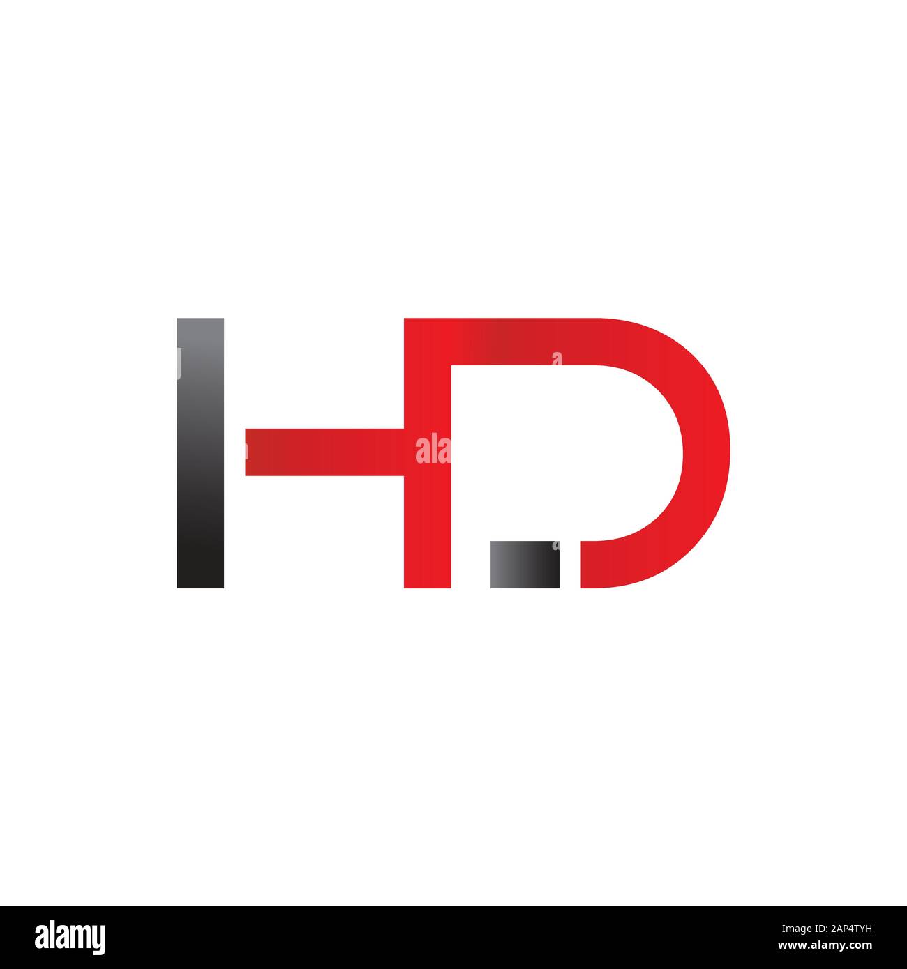 letter HD Logo Design Vector Template. Initial Linked Letter HD Vector Illustration Stock Vector