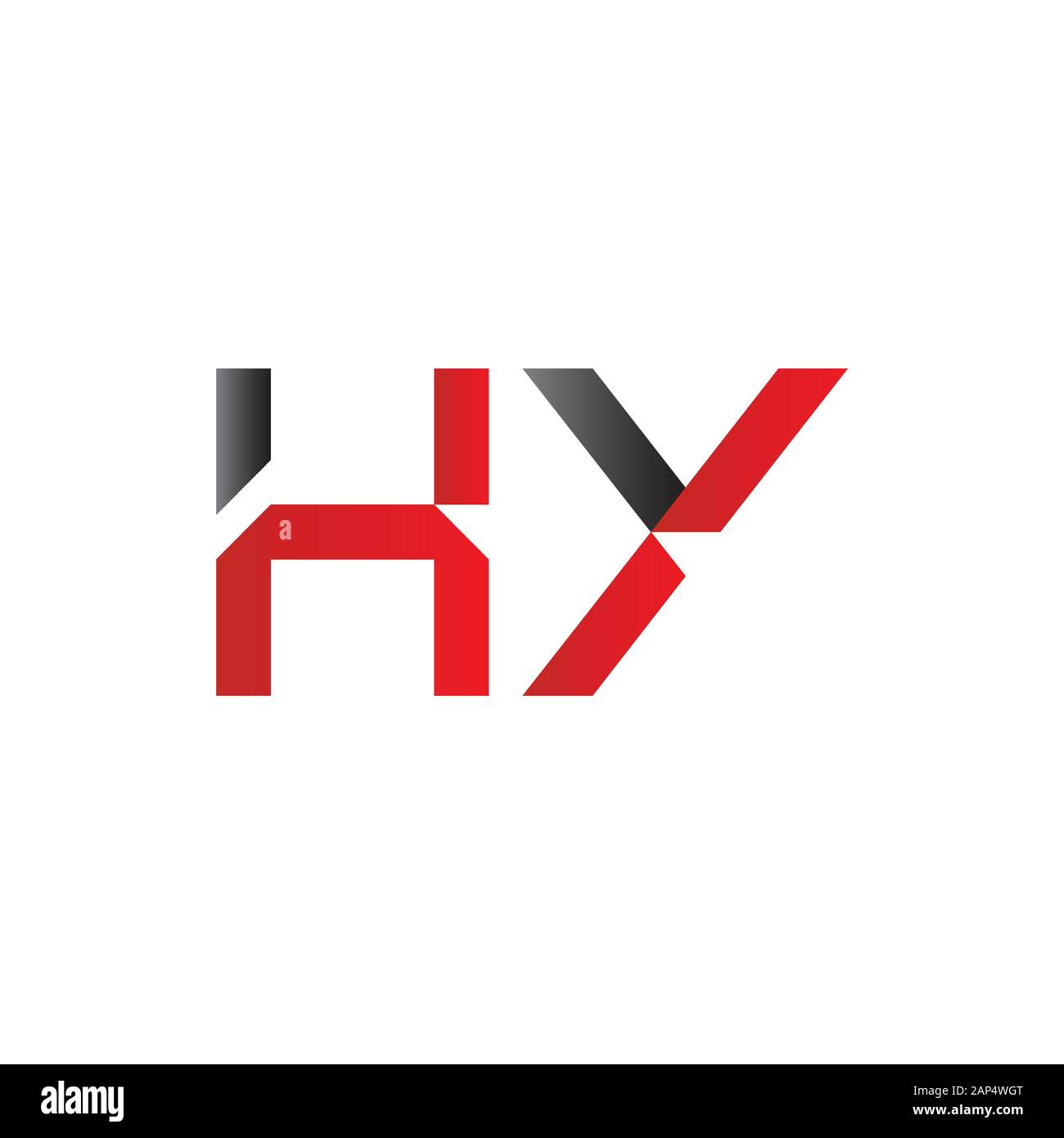 letter HY Logo Design Vector Template. Initial Linked Letter HY Vector ...