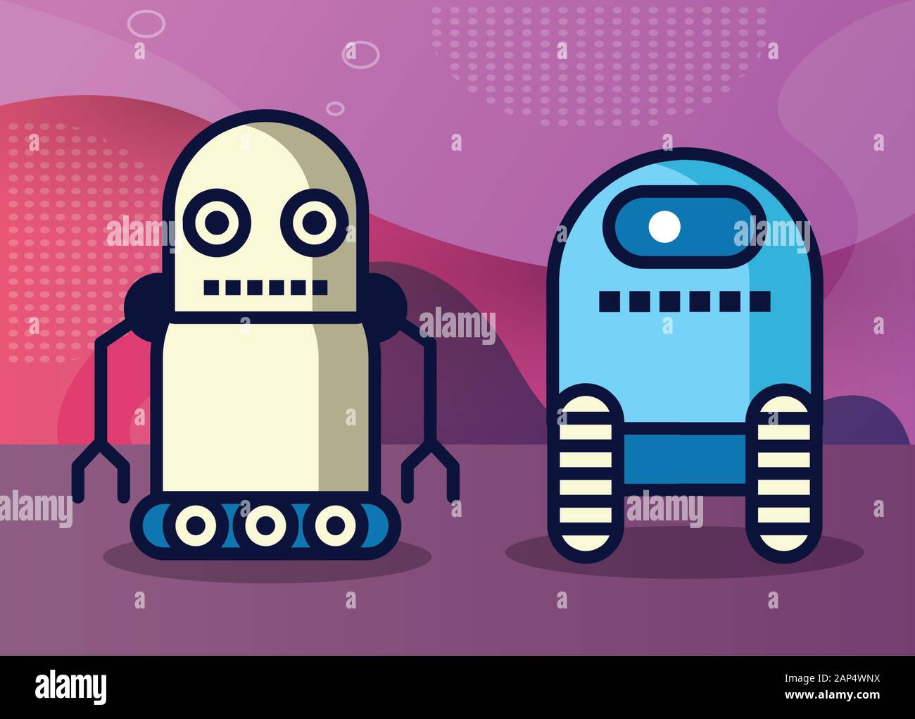 couple of robots technology icons Stock Vector Image & Art - Alamy