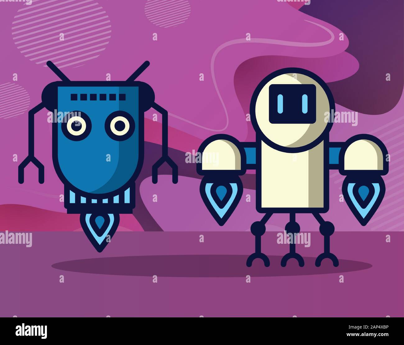 couple of robots technology icons Stock Vector Image & Art - Alamy
