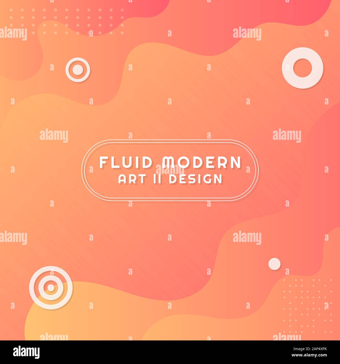 Fluid modern art design wave shape background colorful bright style ...