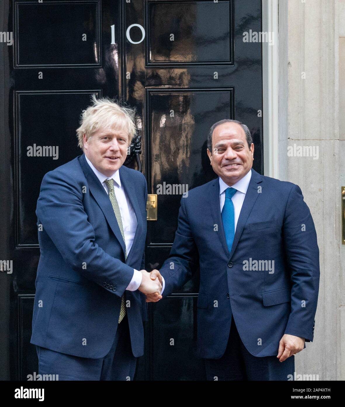 London, UK. , . President Abdel Fattah el-Sisi of Egypt visits Boris Johnson MP PC Prime Minister at 10 Downing Street, London Credit: Ian Davidson/Alamy Live News Stock Photo