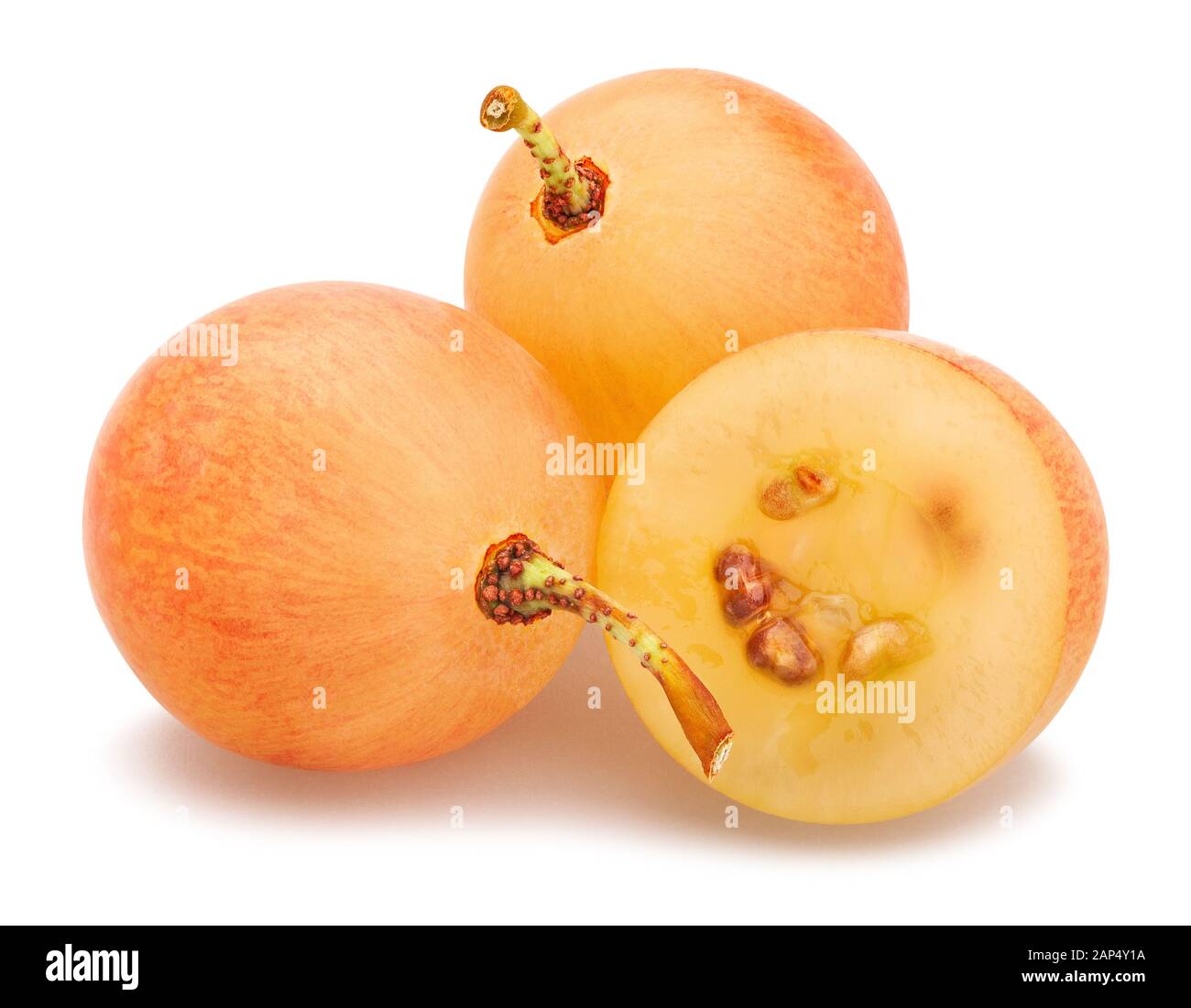 sliced pink grape path isolated on white Stock Photo