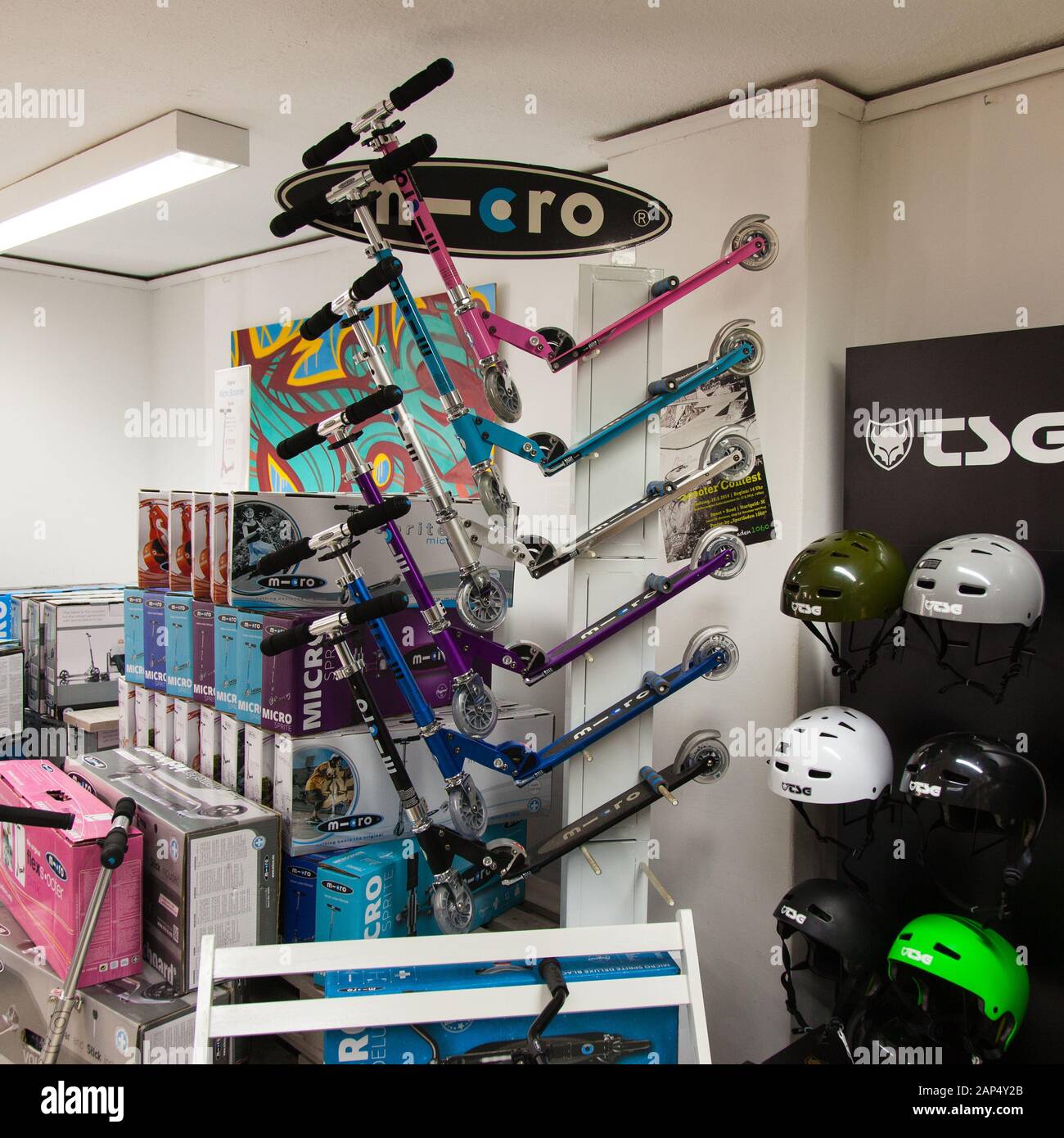 Sport Laden 1060 scootering and Skate shop, Vienna, Austria Stock Photo -  Alamy
