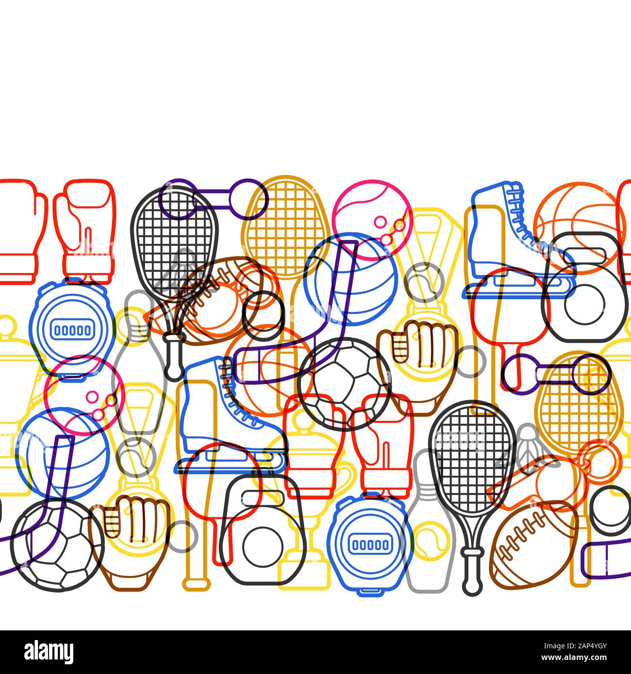 Seamless pattern with sport icons Stock Vector Image & Art - Alamy