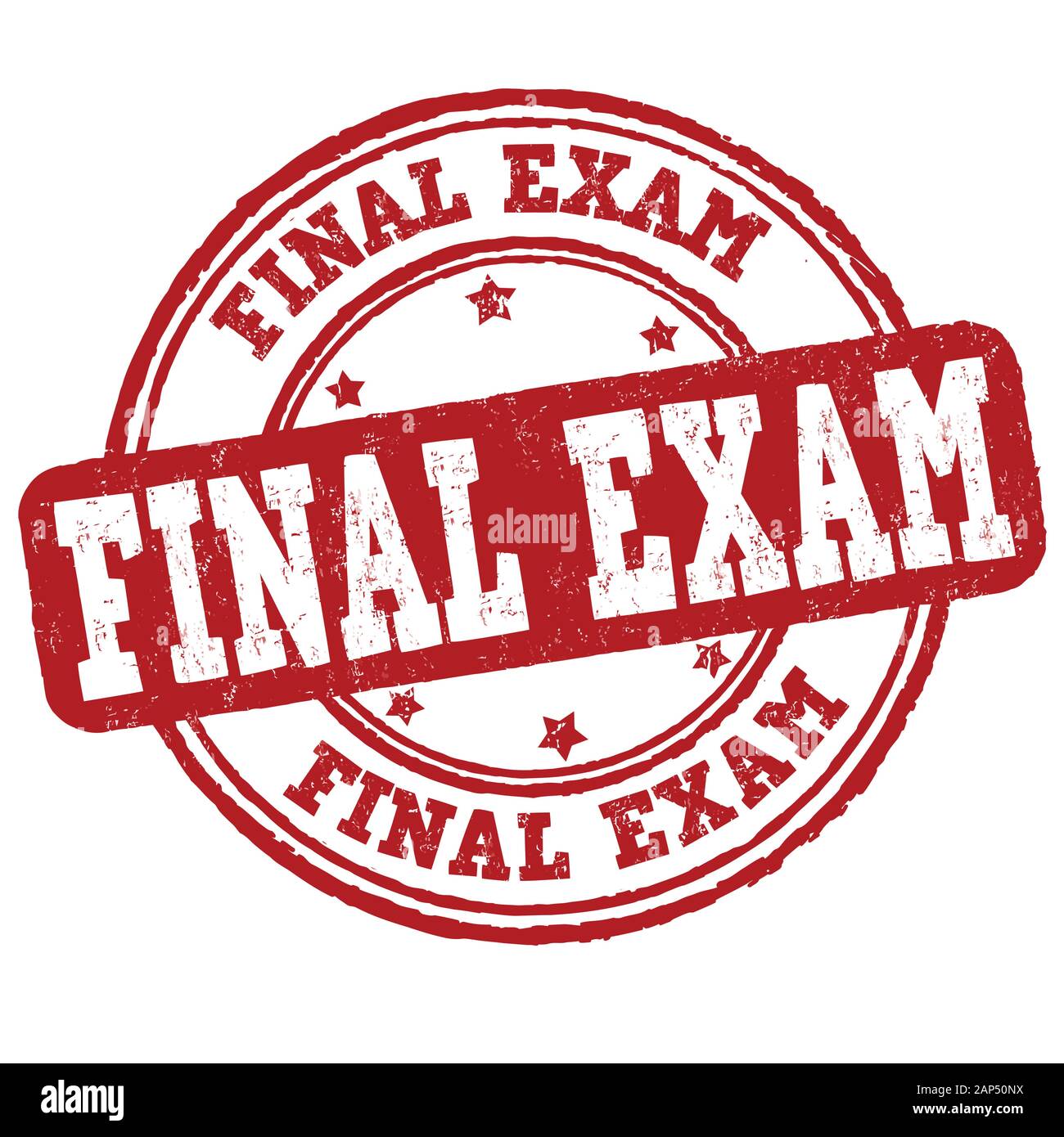 Final exam sign or stamp on white background, vector illustration Stock Vector