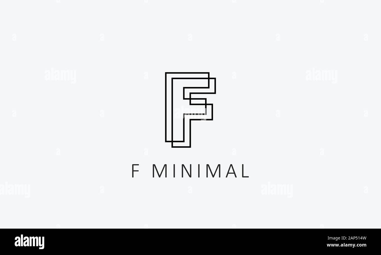 F Minimal Logo Design Letter F Logo Minimalist Letter F Logotype Stock Vector Image Art Alamy