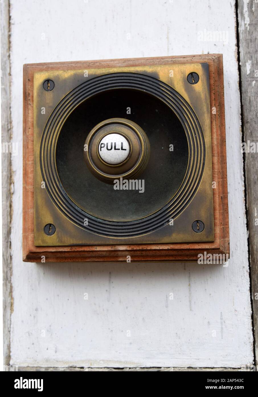 bell pull doorbell, lavenham, suffolk, uk Stock Photo - Alamy