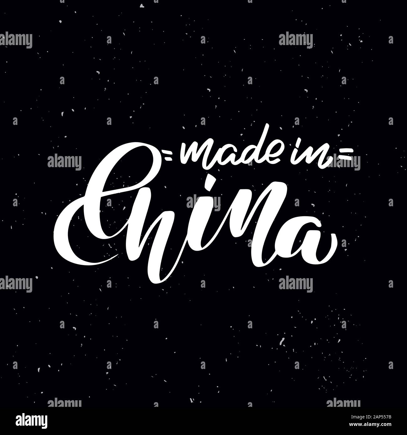 Handwritten calligraphy text, chalk on a blackboard Stock Vector
