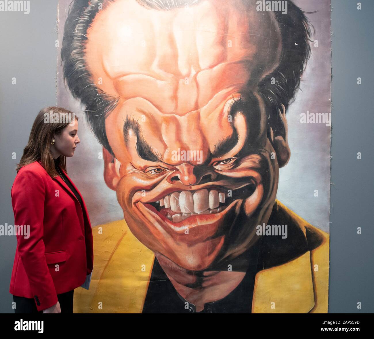 Business Design Centre, Islington, London, UK. 21st January 2020. London Art Fair showcases exceptional modern and contemporary art of our time, to discover and to buy. The Fair is an established destination for both museum quality modern and contemporary work, from prints and editions to major works by internationally renowned artists. Image: Sebastian Kruger. Jack Nicholson, 1991. Christopher Kingzett Gallery. Credit: Malcolm Park/Alamy Live News. Stock Photo