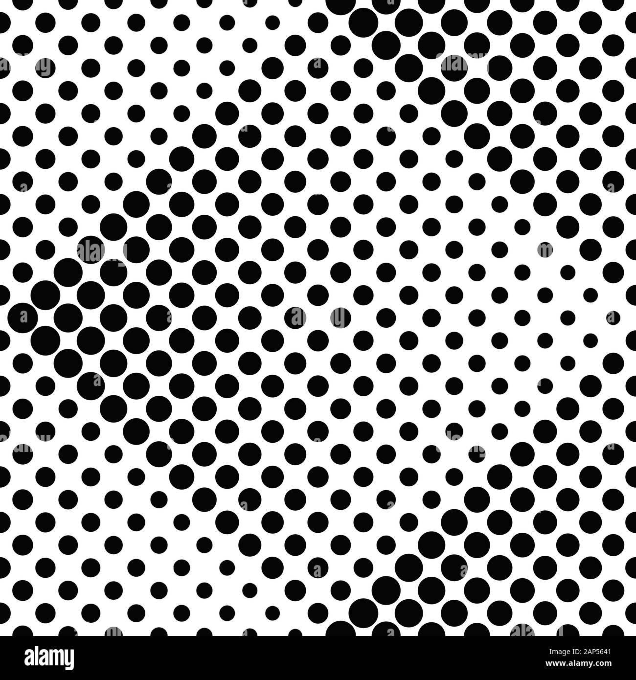 Seamless dot pattern background - black and white abstract vector ...