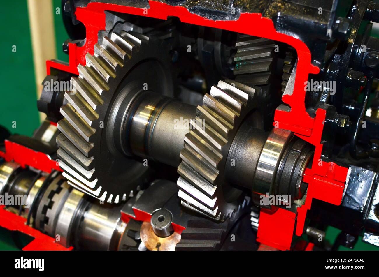 Opentype Gearbox Automatic open gear box for truck. Automotive transmission repair and ...