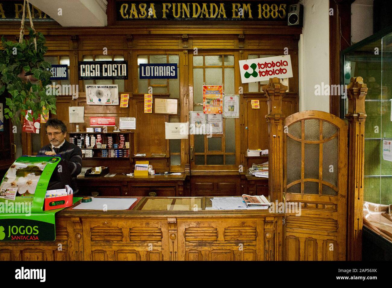 where to buy tobacco in lisbon old tobacco and lottery outlet shop in Lisbon, Portugal Stock Photo