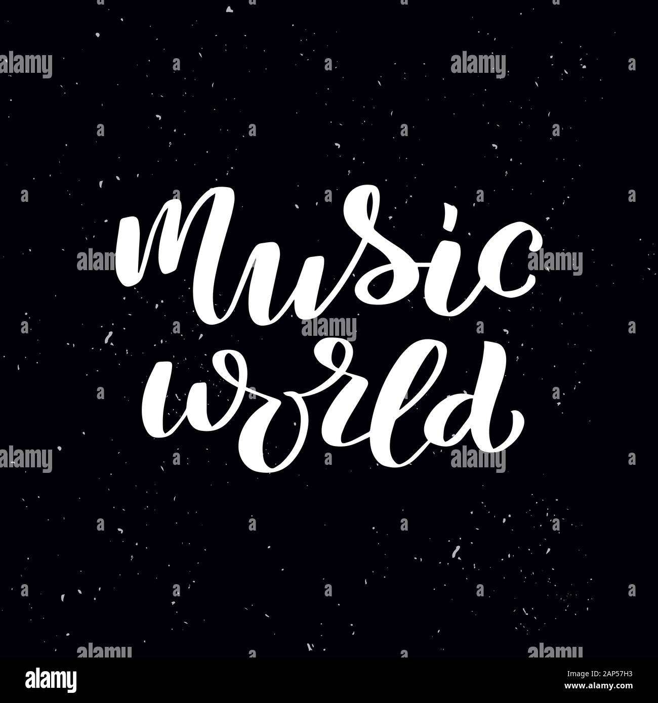 Handwritten calligraphy text, chalk on a blackboard Stock Vector
