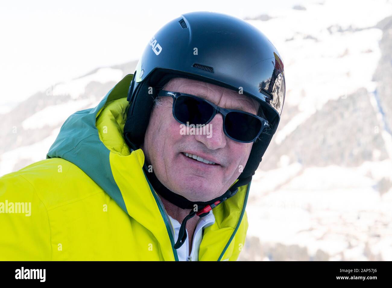 KITZBUEHEL, AUSTRIA JANUARY 21 image shows ski legend Franz Klammer