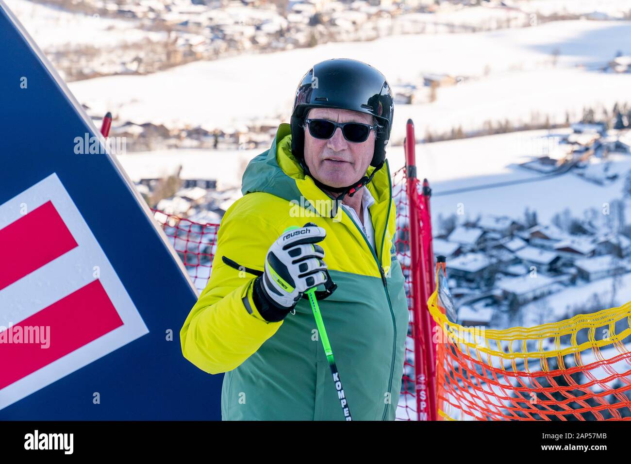 KITZBUEHEL, AUSTRIA JANUARY 21 image shows ski legend Franz Klammer