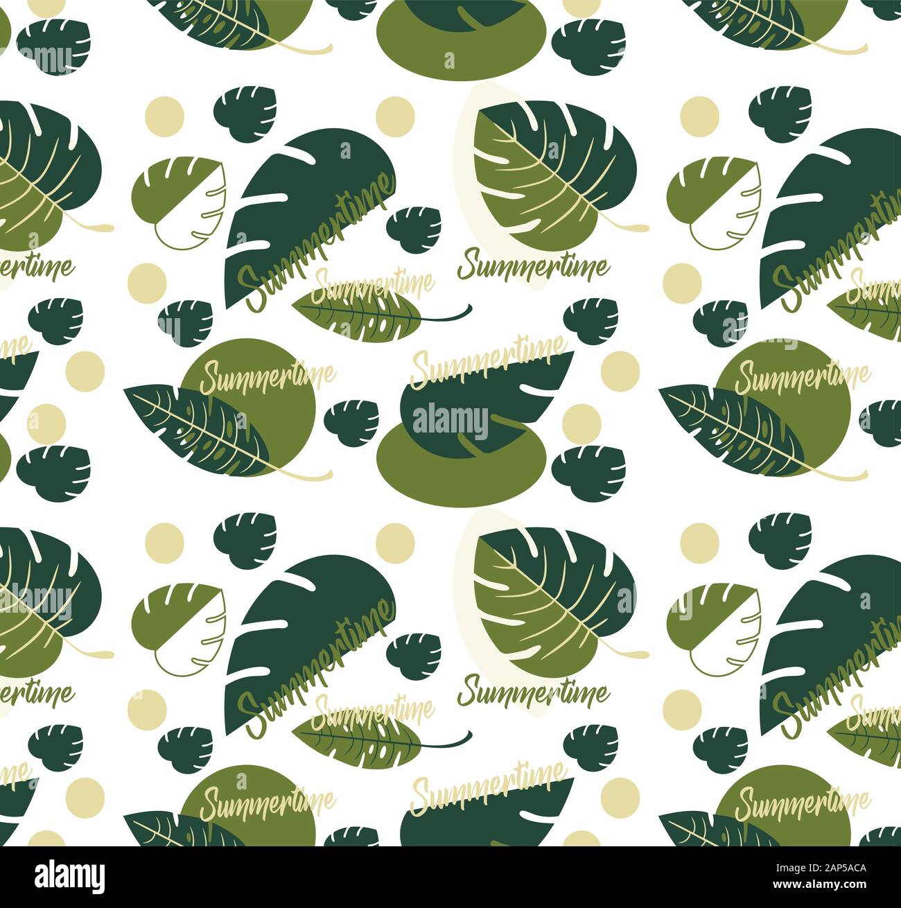 Summer tropic seamless pattern vector design Stock Vector