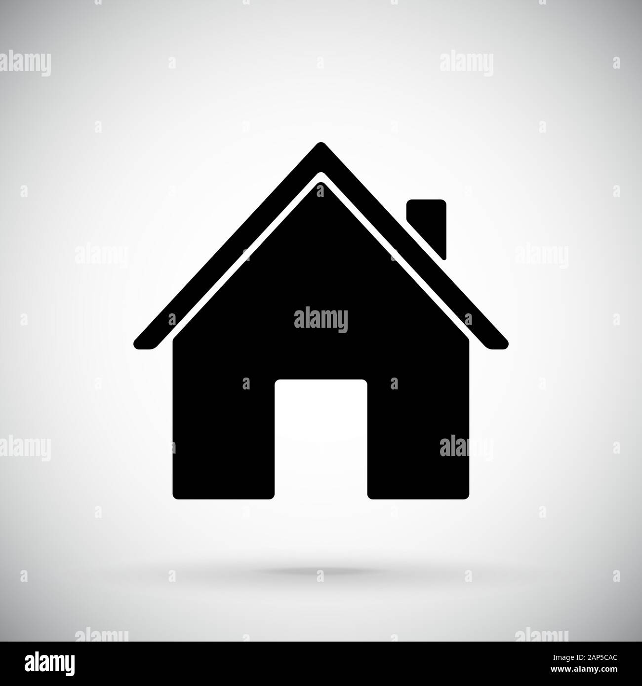 House icon as Black simple sign Stock Vector