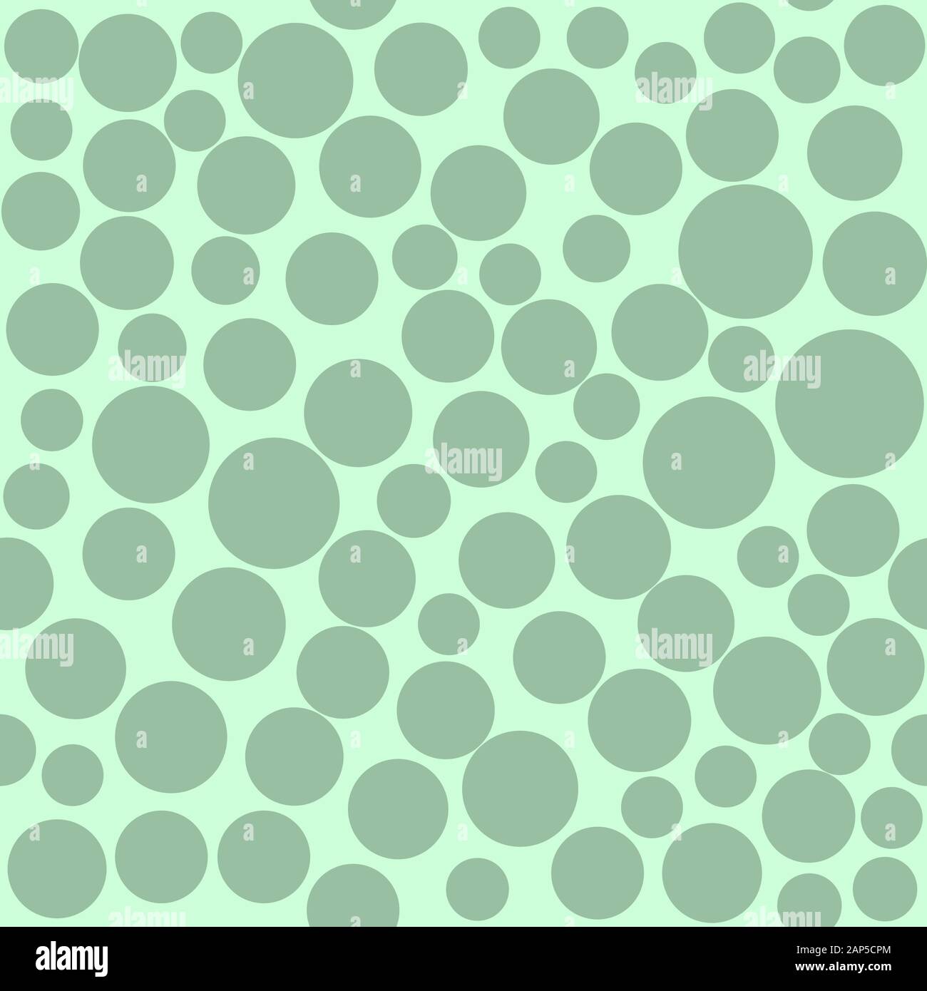 Seamless art abstract mosaic green circles pattern Stock Vector