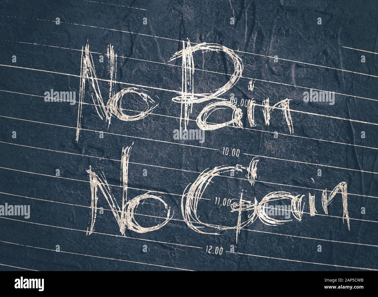 No pain no gain text. Gym and fitness motivation quote. Creative
