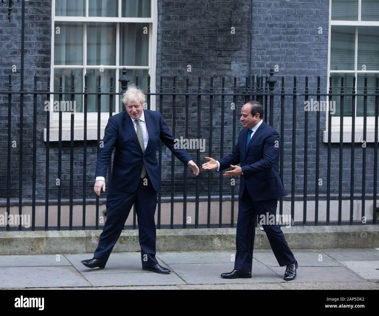 London, UK. 21st Jan, 2020. Boris Johnson, Prime Minister of the UK meets President of Egypt, Abdel Fattah El-Sisi. Credit: Tommy London/Alamy Live News Stock Photo