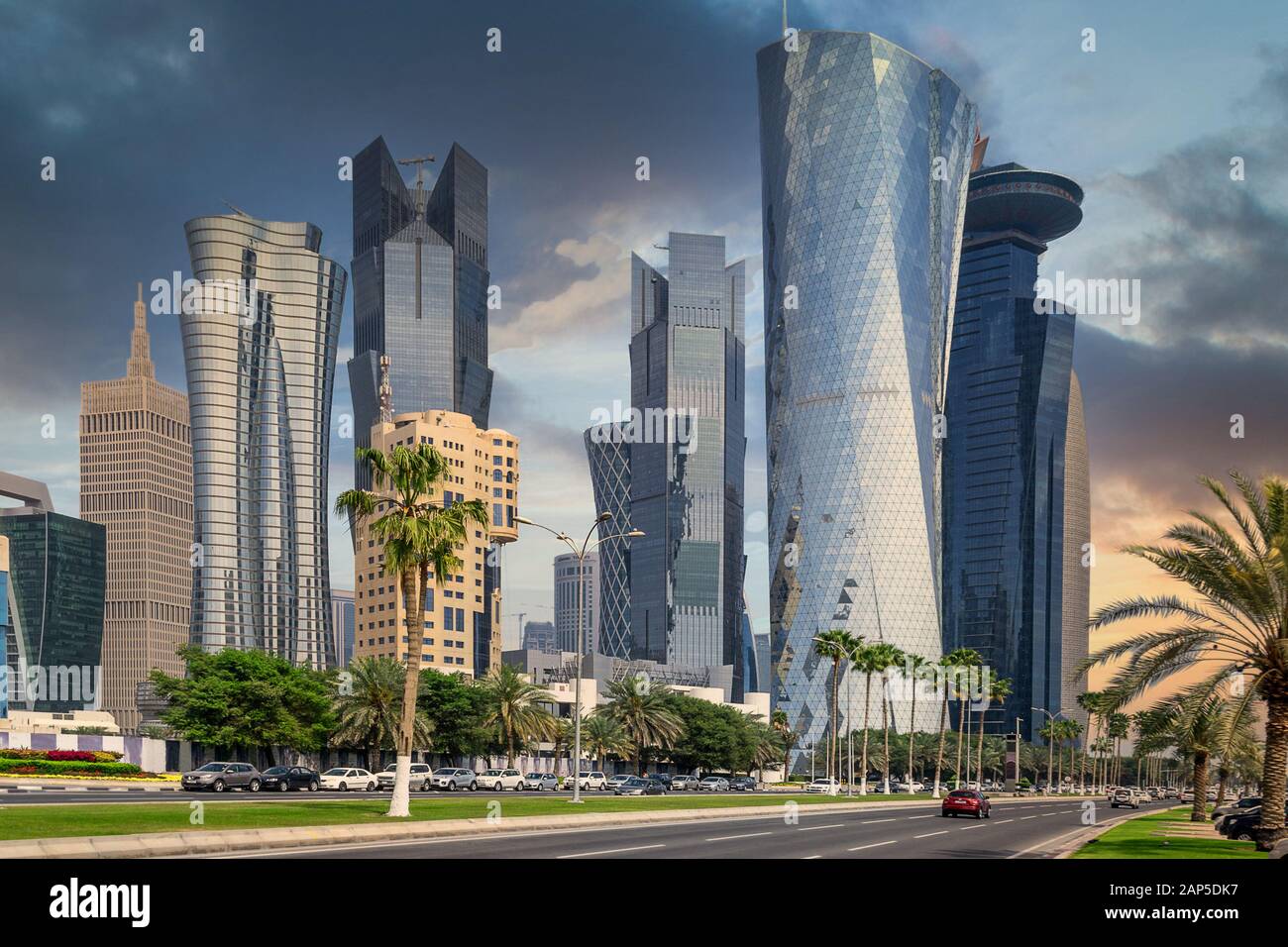 West Bay in Doha Qatar Stock Photo Alamy
