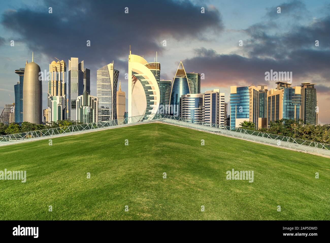 West Bay in Doha Qatar Stock Photo Alamy