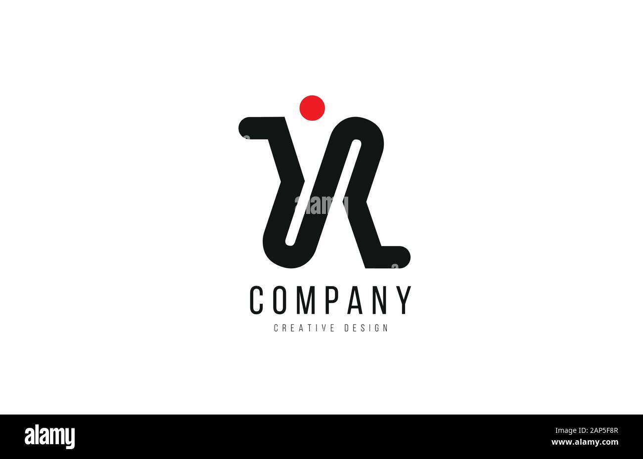 red and black dot X alphabet letter for company business logo or ...