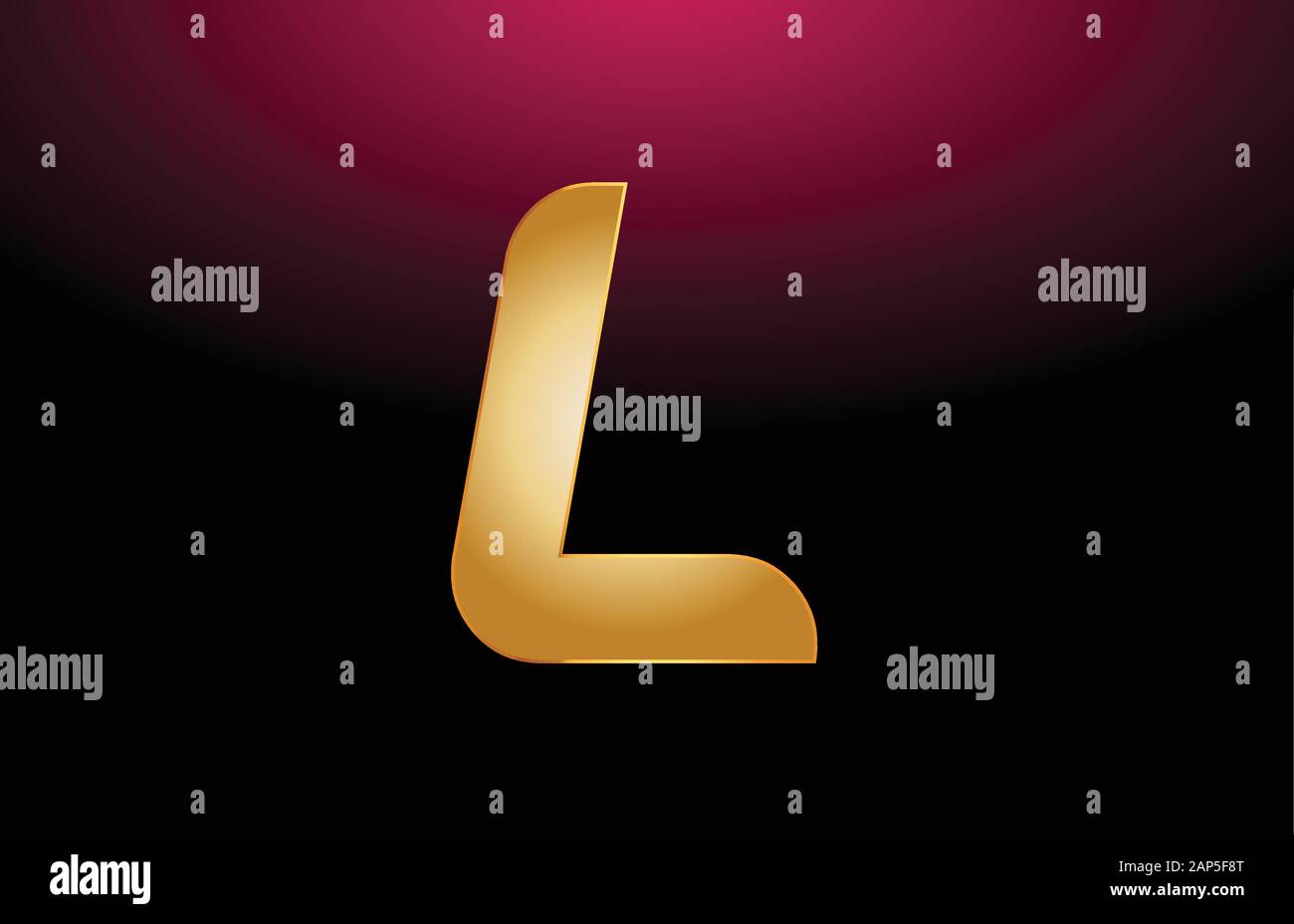 gold golden metal alphabet letter L logo company icon design. Suitable ...