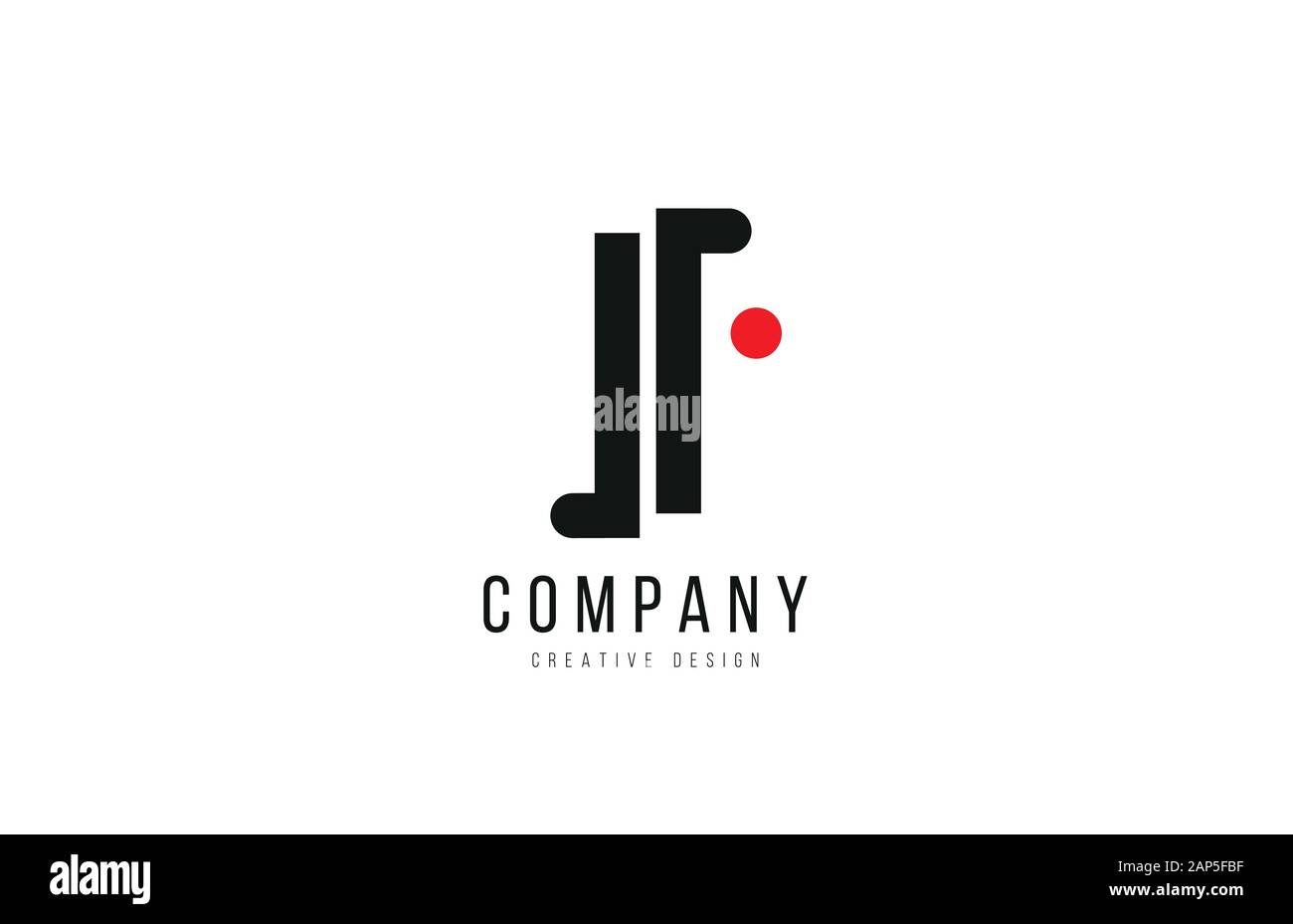 red and black dot I alphabet letter for company business logo or ...